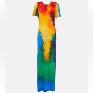 NWT Paco Rabanne tie dye print maxi dress
